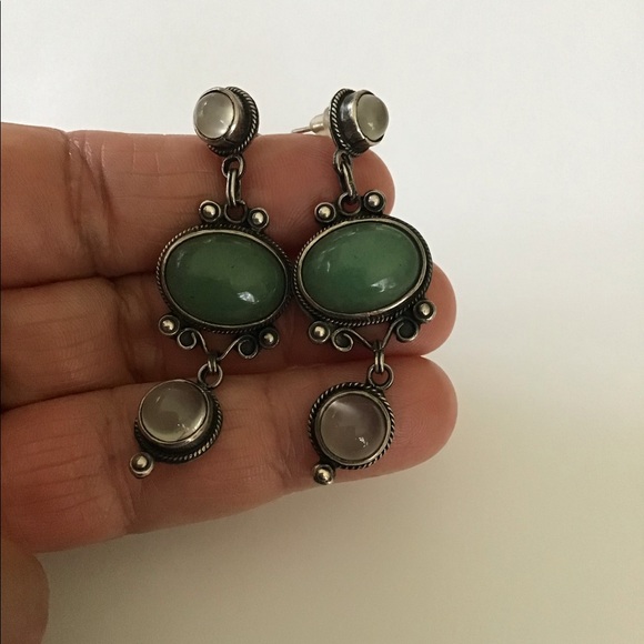 Arts & Crafts Sterling Moonstone Aventurine Rare - Picture 5 of 8